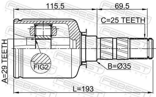 FEBEST Joint Kit, drive shaft (0811-S11MT)