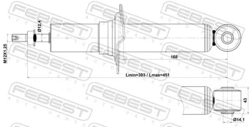 FEBEST Shock Absorber (08110-001R)