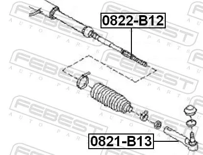 FEBEST Inner Tie Rod (0822-B12)