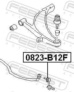 FEBEST Link/Coupling Rod, stabiliser bar (0823-B12F)