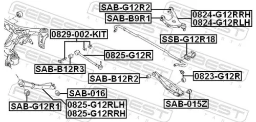 FEBEST Camber Correction Screw Set (0829-002-KIT)