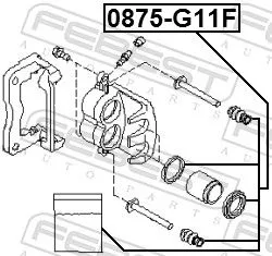 FEBEST Repair Kit, brake caliper (0875-G11F)
