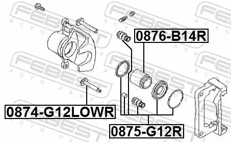 FEBEST Repair Kit, brake caliper (0875-G12R)