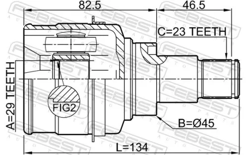 FEBEST Joint Kit, drive shaft (0911-M412)