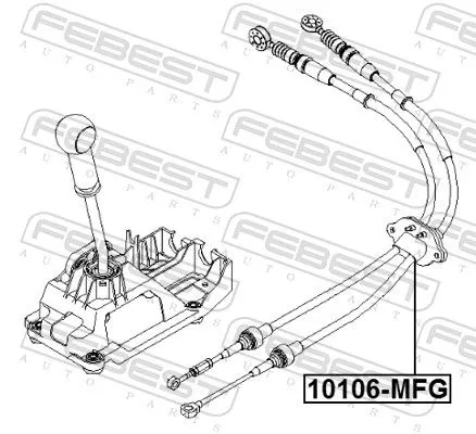 FEBEST Cable Pull, manual transmission (10106-MFG)