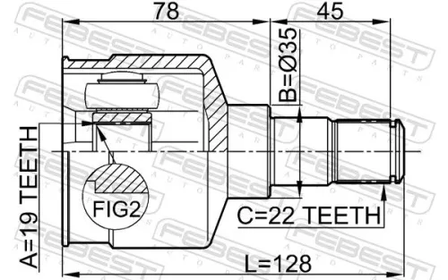FEBEST Joint Kit, drive shaft (1011-AV)