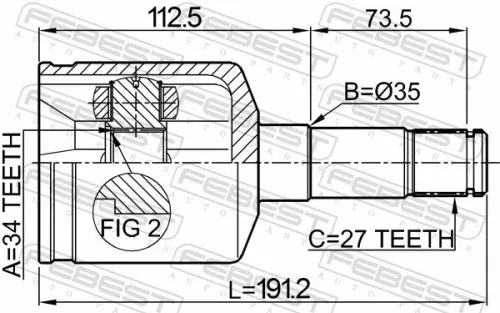 FEBEST Joint Kit, drive shaft (1011-CAPLH)