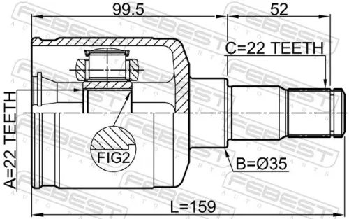 FEBEST Joint Kit, drive shaft (1011-COBRH)