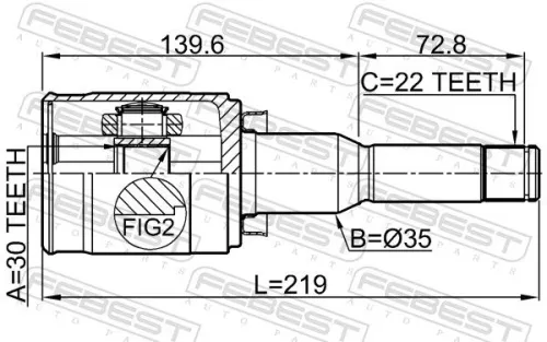 FEBEST Joint Kit, drive shaft (1011-T300LH)