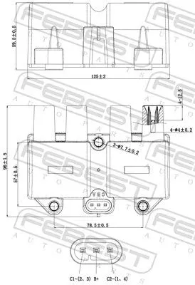 FEBEST Ignition Coil Unit (10640-002)