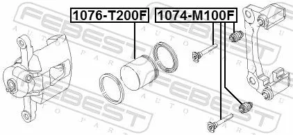 FEBEST Guide Bolt, brake caliper (1074-M100F)