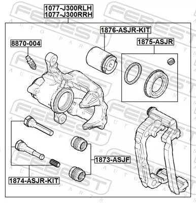 FEBEST Brake Caliper (1077-J300RRH)