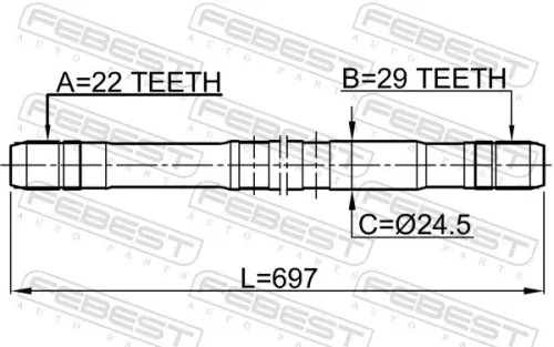 FEBEST Drive Shaft (1112-NEXRH)