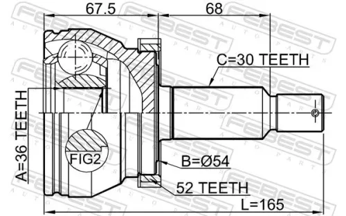 FEBEST Joint Kit, drive shaft (1210-CMATA52)