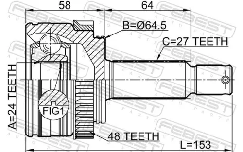 FEBEST Joint Kit, drive shaft (1210-IX35A48)