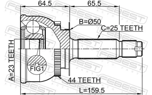 FEBEST Joint Kit, drive shaft (1210-MATA44)