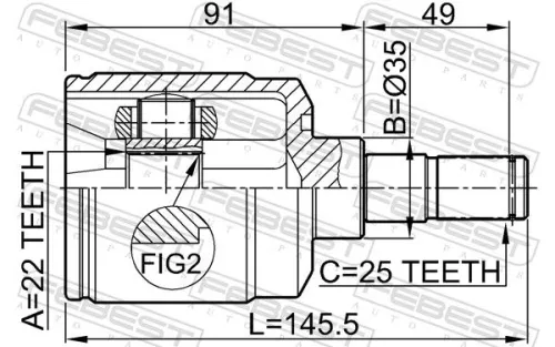 FEBEST Joint Kit, drive shaft (1211-ACC)