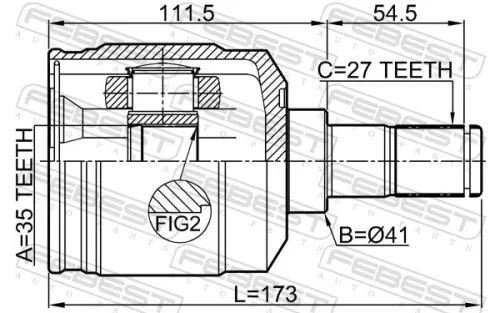 FEBEST Joint Kit, drive shaft (1211-CMLH)