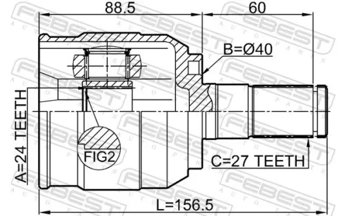 FEBEST Joint Kit, drive shaft (1211-IX352WDRH)