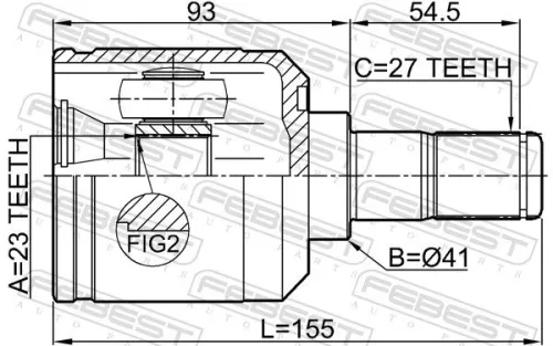 FEBEST Joint Kit, drive shaft (1211-SANFE4WD)