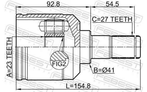 FEBEST Joint Kit, drive shaft (1211-SANFEBBR)