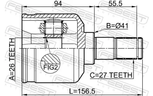 FEBEST Joint Kit, drive shaft (1211-SONLH)
