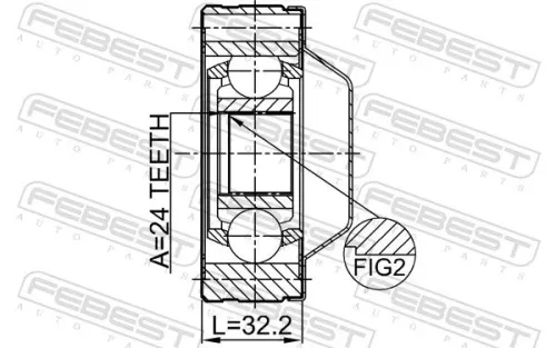FEBEST Joint, propshaft (1211-TERSHA)