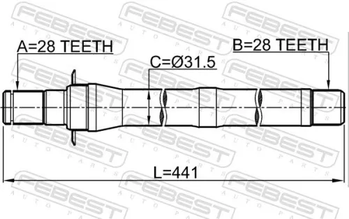 FEBEST Drive Shaft (1212-IX35MT6)