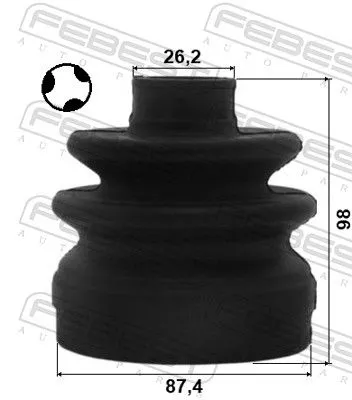 FEBEST Bellow, drive shaft (1215-CM10T)