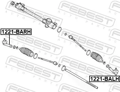 FEBEST Tie Rod End (1221-B4LH)
