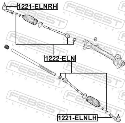FEBEST Tie Rod End (1221-ELNLH)