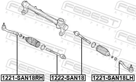 FEBEST Tie Rod End (1221-SAN18RH)