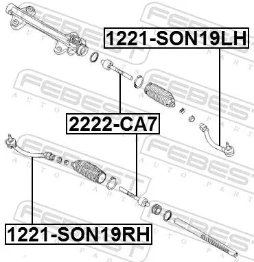 FEBEST Tie Rod End (1221-SON19RH)
