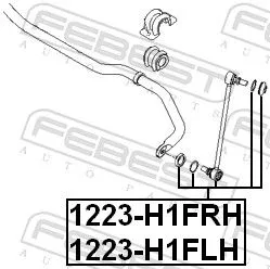 FEBEST Link/Coupling Rod, stabiliser bar (1223-H1FRH)
