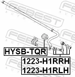 FEBEST Link/Coupling Rod, stabiliser bar (1223-H1RLH)