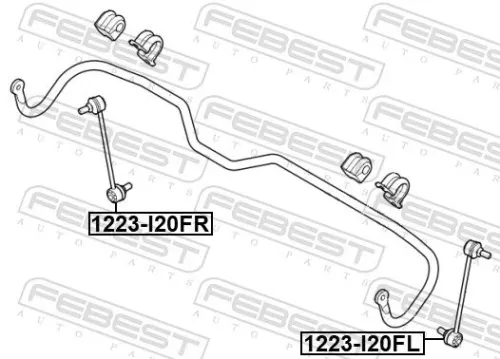 FEBEST Link/Coupling Rod, stabiliser bar (1223-I20FR)