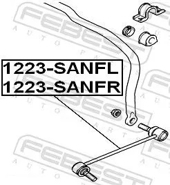 FEBEST Link/Coupling Rod, stabiliser bar (1223-SANFL)