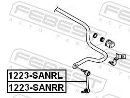 FEBEST Link/Coupling Rod, stabiliser bar (1223-SANRR)
