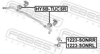 FEBEST Link/Coupling Rod, stabiliser bar (1223-SONRR)