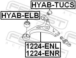 FEBEST Control/Trailing Arm, wheel suspension (1224-ENL)