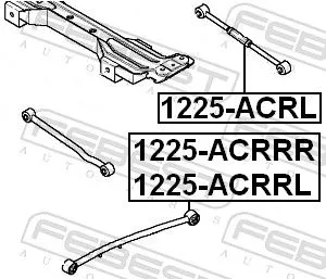 FEBEST Control/Trailing Arm, wheel suspension (1225-ACRRL)