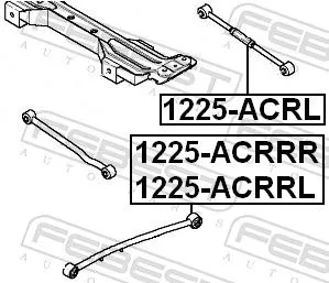 FEBEST Control/Trailing Arm, wheel suspension (1225-ACRRR)