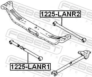 FEBEST Control/Trailing Arm, wheel suspension (1225-LANR1)
