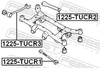 FEBEST Control/Trailing Arm, wheel suspension (1225-TUCR2)