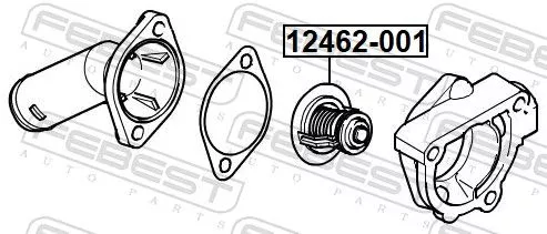 FEBEST Thermostat, coolant (12462-001)