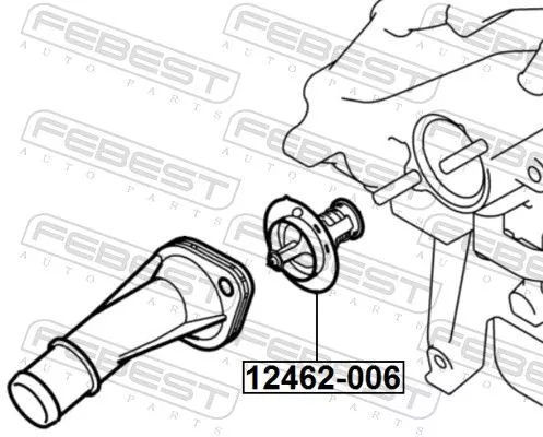 FEBEST Thermostat, coolant (12462-006)