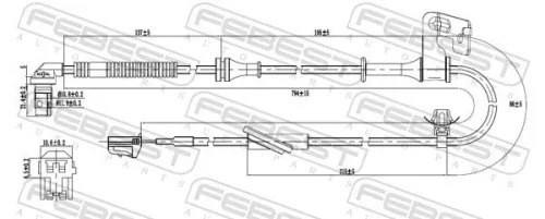 FEBEST Sensor, wheel speed (12606-018)