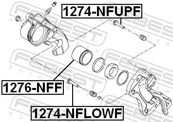 FEBEST Guide Bolt, brake caliper (1274-NFUPF)