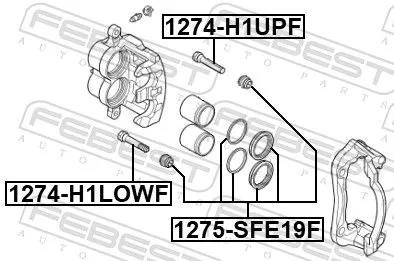 FEBEST Repair Kit, brake caliper (1275-SFE19F)