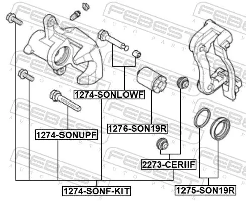 FEBEST Piston, brake caliper (1276-SON19R)